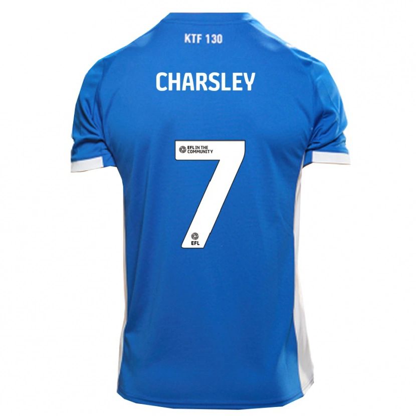 Danxen Hombre Camiseta Harry Charsley #7 Azul Blanco 1ª Equipación 2025/26 La Camisa