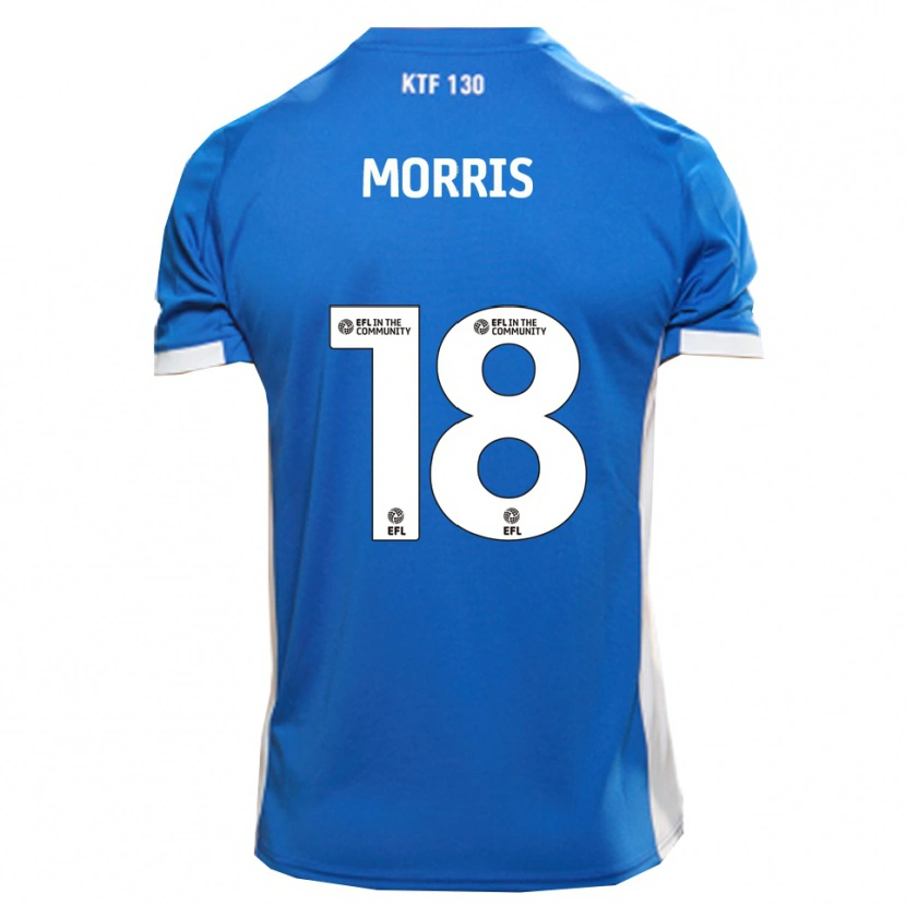 Danxen Hombre Camiseta Kieron Morris #18 Azul Blanco 1ª Equipación 2025/26 La Camisa