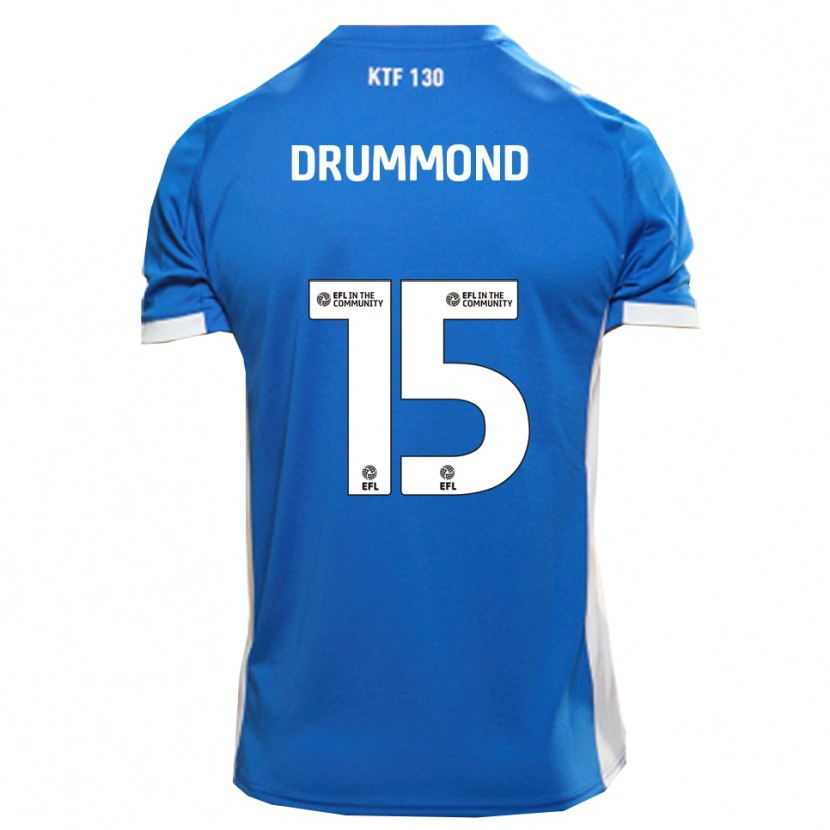 Danxen Hombre Camiseta Kane Drummond #15 Azul Blanco 1ª Equipación 2025/26 La Camisa
