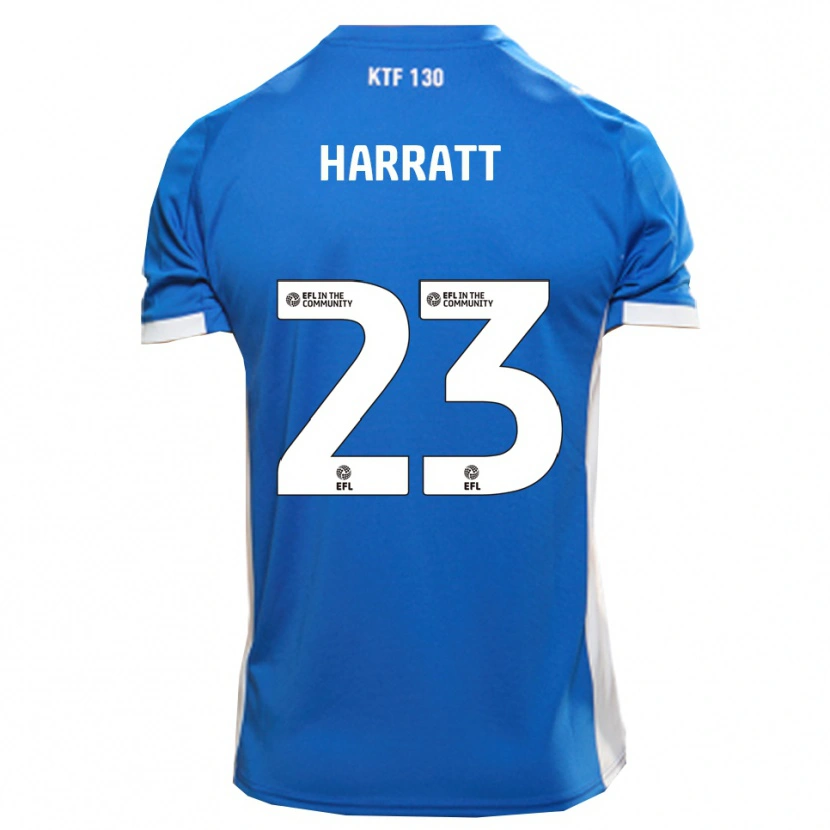 Danxen Hombre Camiseta Kian Harratt #23 Azul Blanco 1ª Equipación 2025/26 La Camisa