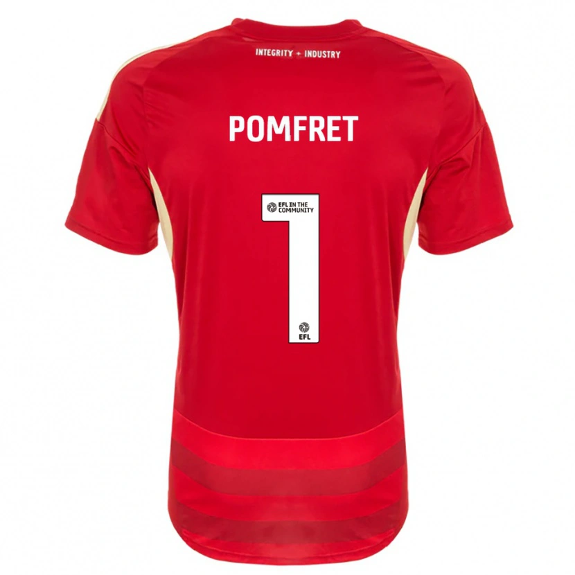 Danxen Hombre Camiseta Grace Pomfret #1 Rojo Blanco 1ª Equipación 2025/26 La Camisa