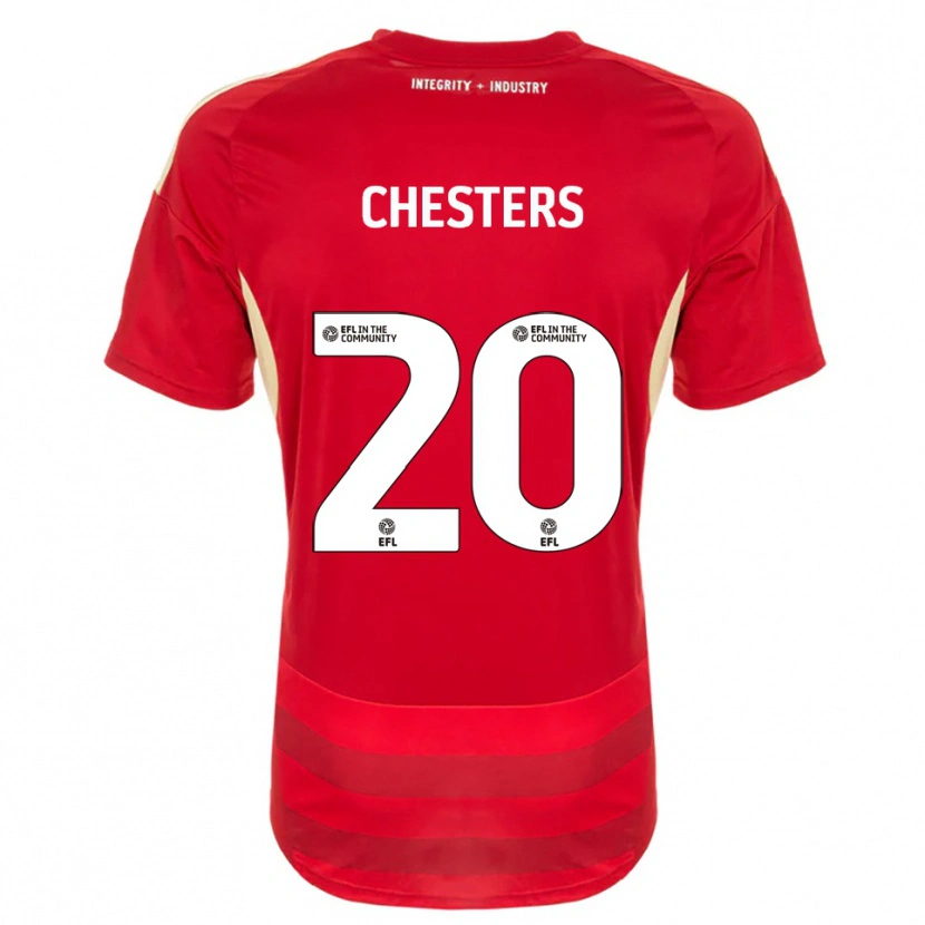 Danxen Hombre Camiseta Dan Chesters #20 Rojo Blanco 1ª Equipación 2025/26 La Camisa