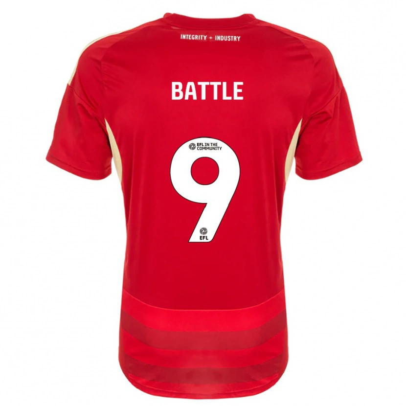 Danxen Hombre Camiseta Jess Battle #9 Rojo Blanco 1ª Equipación 2025/26 La Camisa