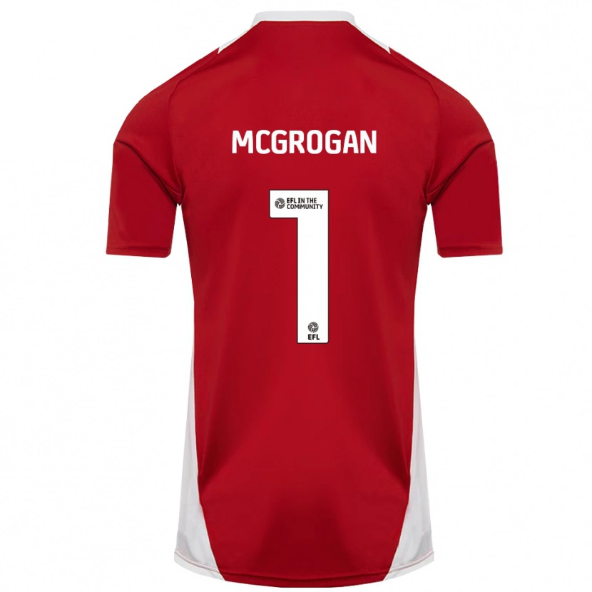 Danxen Hombre Camiseta Emily Mcgrogan #1 Rojo Blanco Dorado 1ª Equipación 2025/26 La Camisa