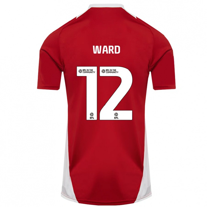 Danxen Hombre Camiseta Lewis Ward #12 Rojo Blanco Dorado 1ª Equipación 2025/26 La Camisa