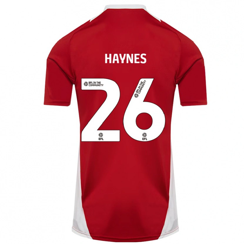 Danxen Hombre Camiseta Billie Haynes #26 Rojo Blanco Dorado 1ª Equipación 2025/26 La Camisa