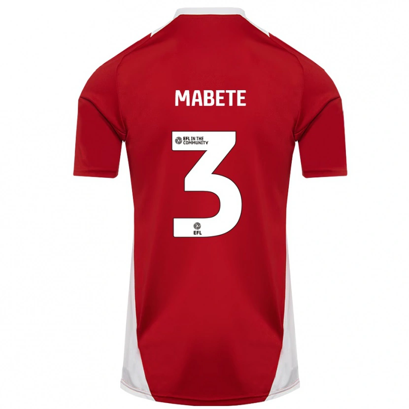 Danxen Hombre Camiseta Filozofe Mabete #3 Rojo Blanco Dorado 1ª Equipación 2025/26 La Camisa
