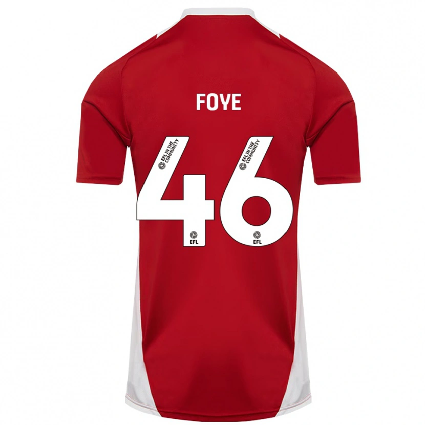 Danxen Hombre Camiseta Owen Foye #46 Rojo Blanco Dorado 1ª Equipación 2025/26 La Camisa