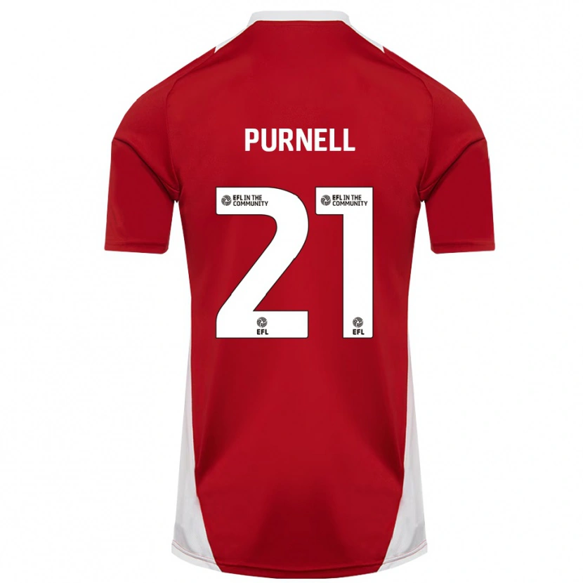 Danxen Hombre Camiseta Grace Purnell #21 Rojo Blanco Dorado 1ª Equipación 2025/26 La Camisa
