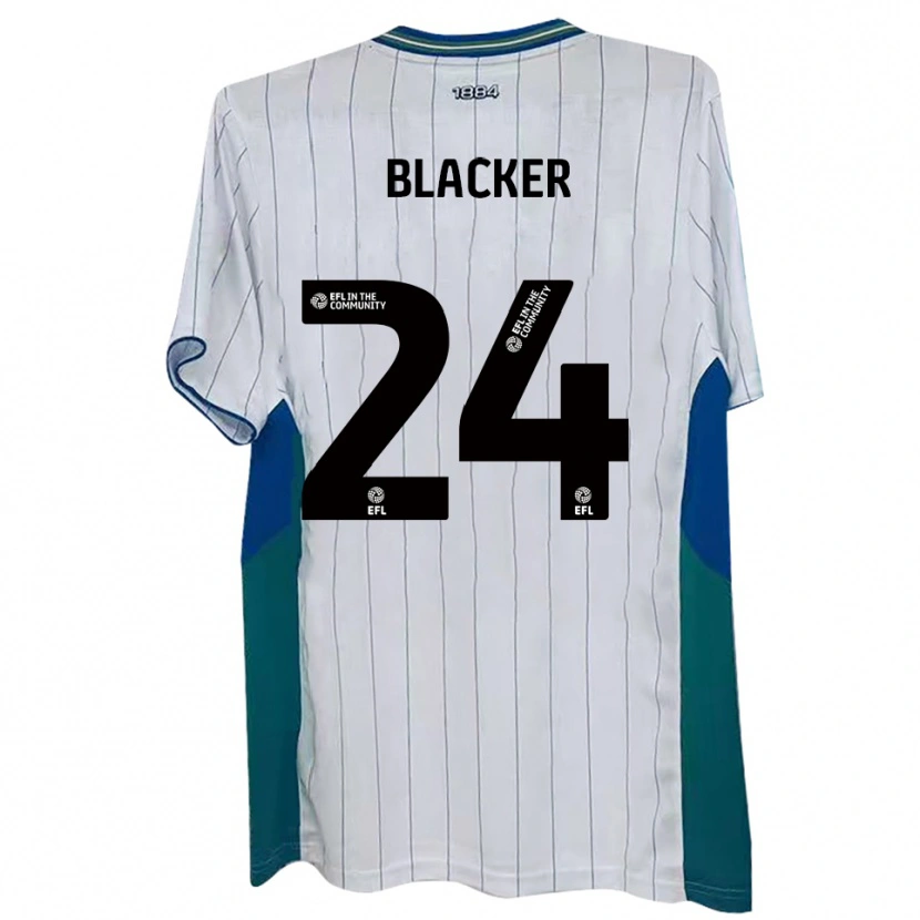 Danxen Hombre Camiseta Billy Blacker #24 Blanco Verde Azul 1ª Equipación 2025/26 La Camisa