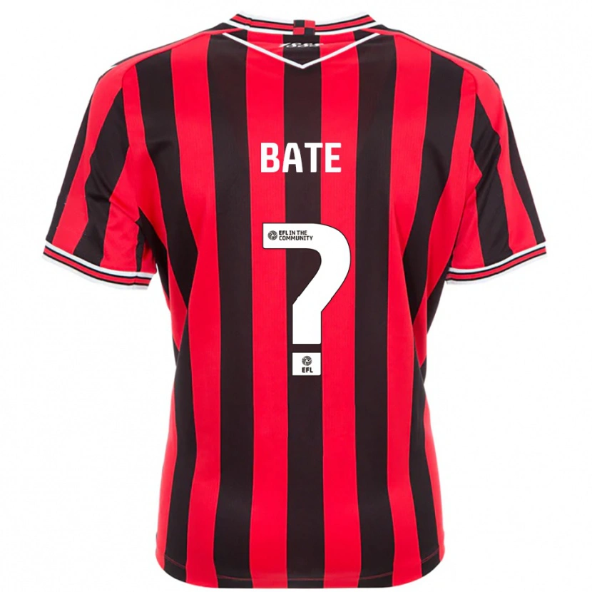 Danxen Hombre Camiseta Rhiannon Bate #0 Rojo Negro 1ª Equipación 2025/26 La Camisa