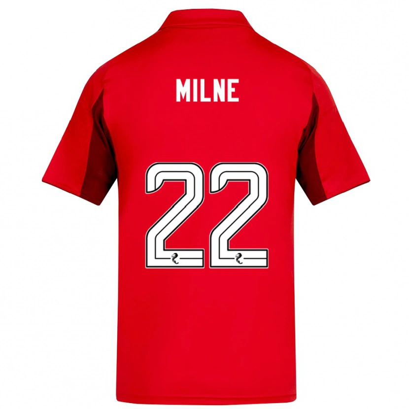 Danxen Hombre Camiseta Jack Milne #22 Rojo Borgoña 1ª Equipación 2025/26 La Camisa