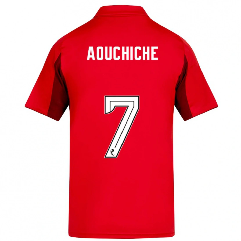 Danxen Hombre Camiseta Adil Aouchiche #7 Rojo Borgoña 1ª Equipación 2025/26 La Camisa