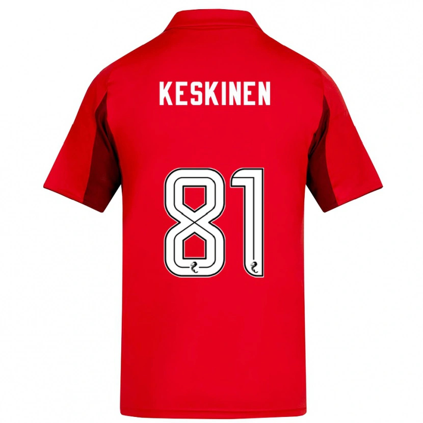 Danxen Hombre Camiseta Topi Keskinen #81 Rojo Borgoña 1ª Equipación 2025/26 La Camisa