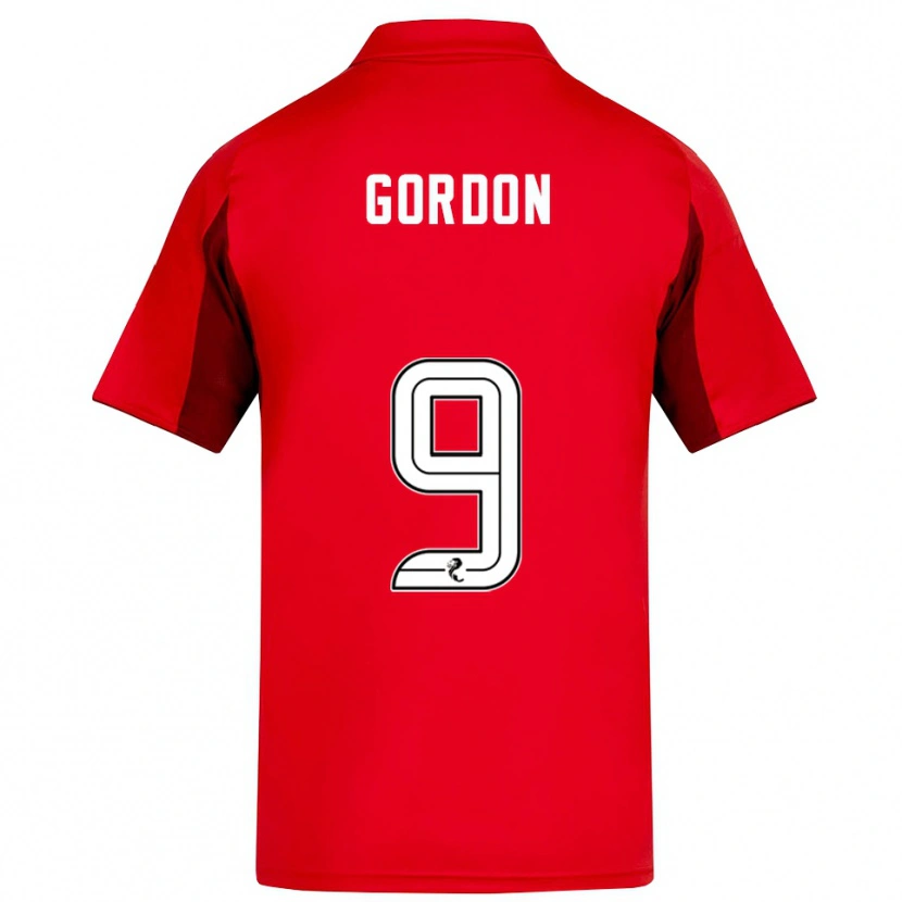 Danxen Hombre Camiseta Lauren Gordon #9 Rojo Borgoña 1ª Equipación 2025/26 La Camisa