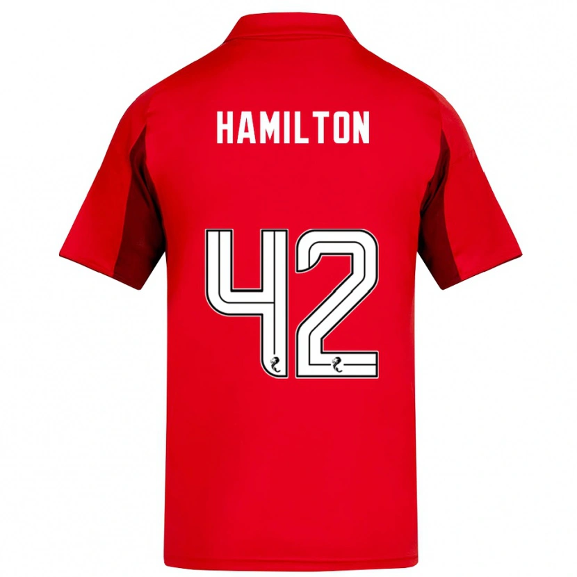 Danxen Hombre Camiseta Brendan Hamilton #42 Rojo Borgoña 1ª Equipación 2025/26 La Camisa
