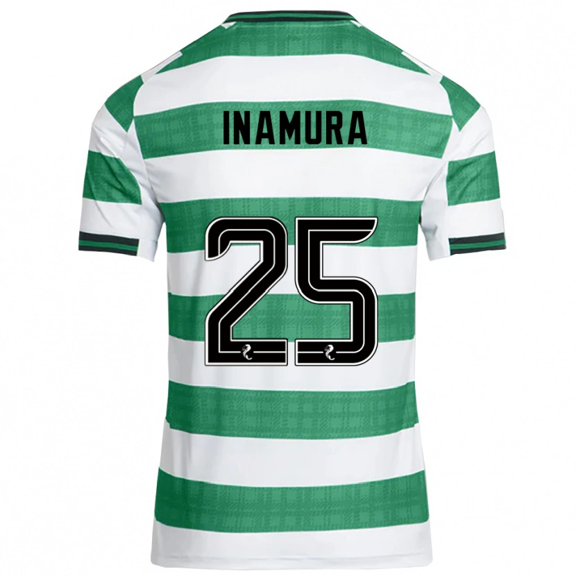 Danxen Hombre Camiseta Hayato Inamura #25 Verde Blanco 1ª Equipación 2025/26 La Camisa