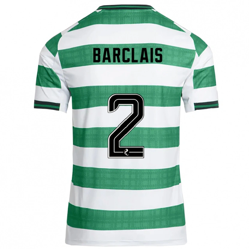 Danxen Hombre Camiseta Celya Barclais #2 Verde Blanco 1ª Equipación 2025/26 La Camisa
