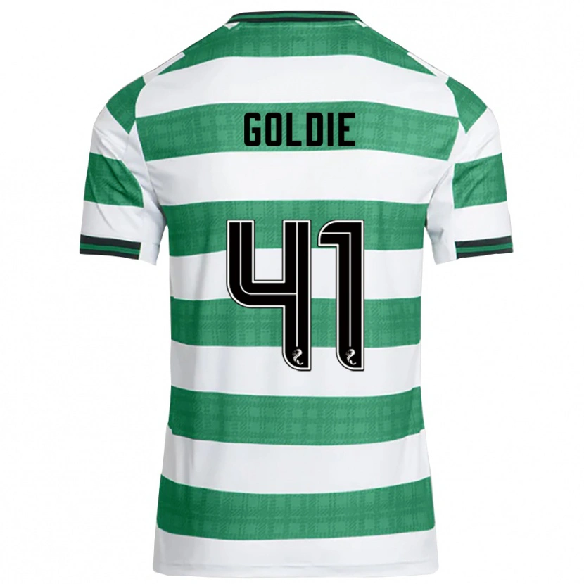 Danxen Hombre Camiseta Clare Goldie #41 Verde Blanco 1ª Equipación 2025/26 La Camisa