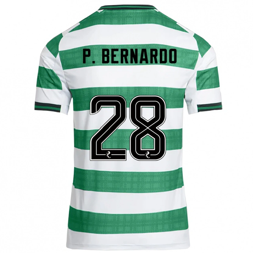 Danxen Hombre Camiseta Paulo Bernardo #28 Verde Blanco 1ª Equipación 2025/26 La Camisa