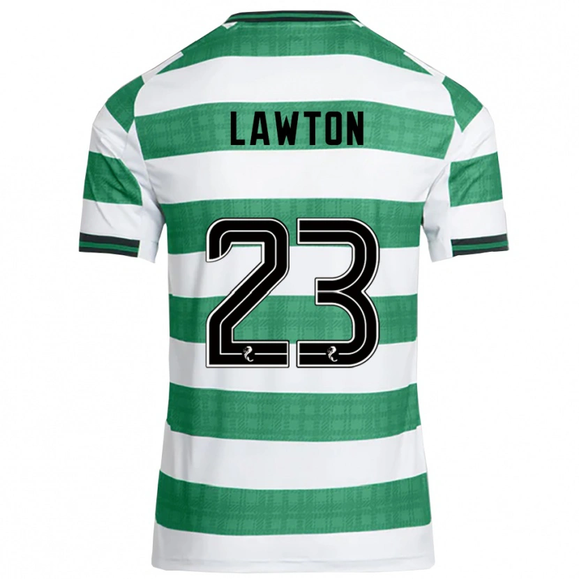 Danxen Hombre Camiseta Emma Lawton #23 Verde Blanco 1ª Equipación 2025/26 La Camisa