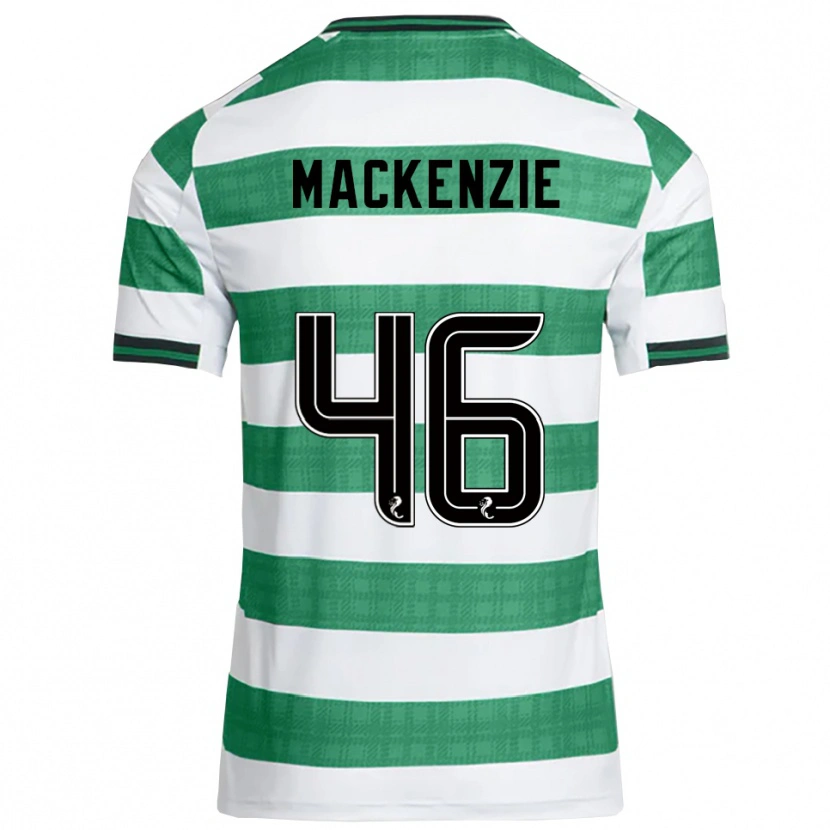 Danxen Hombre Camiseta Magnus Mackenzie #46 Verde Blanco 1ª Equipación 2025/26 La Camisa
