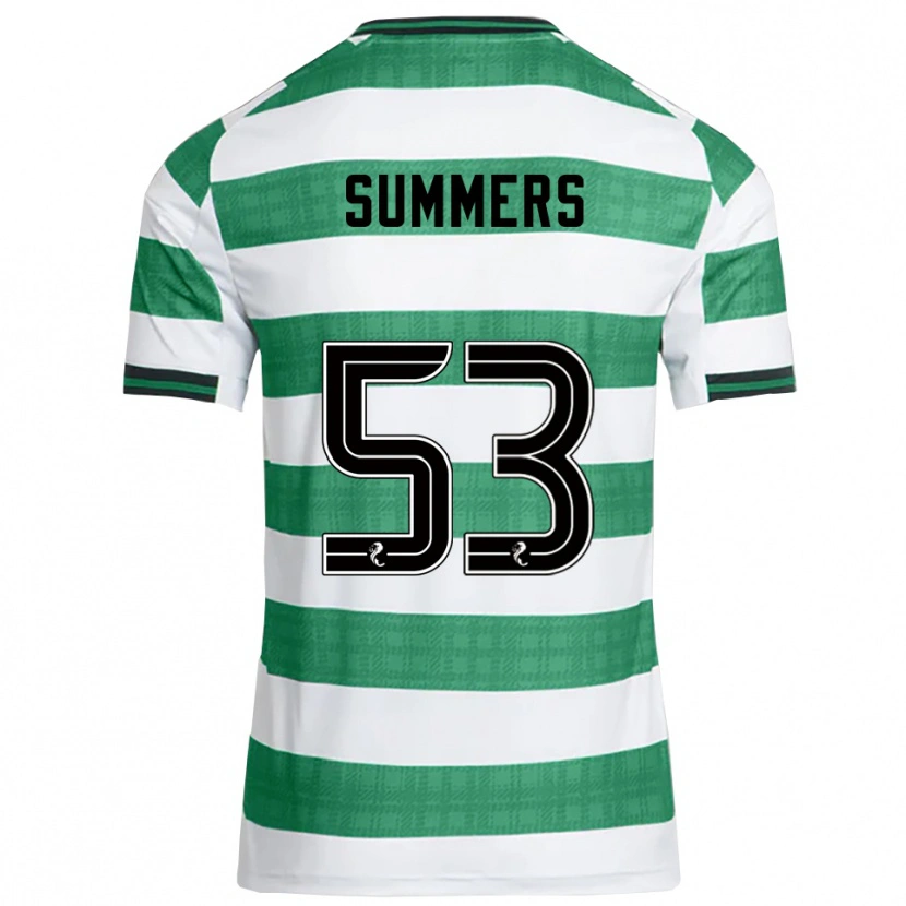 Danxen Hombre Camiseta Ben Summers #53 Verde Blanco 1ª Equipación 2025/26 La Camisa