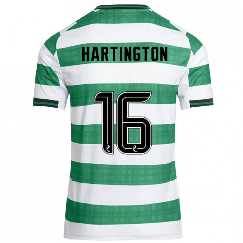 Danxen Hombre Camiseta Owen Hartington #16 Verde Blanco 1ª Equipación 2025/26 La Camisa