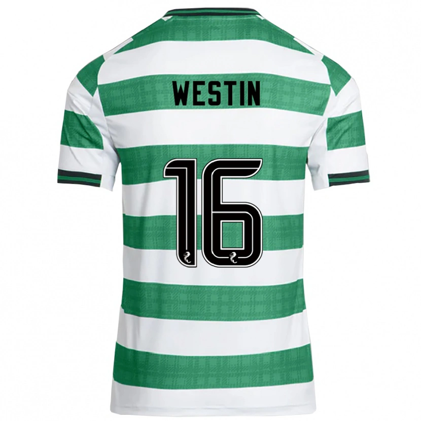 Danxen Hombre Camiseta Emma Westin #16 Verde Blanco 1ª Equipación 2025/26 La Camisa