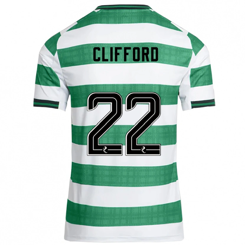Danxen Hombre Camiseta Lucy Ashworth-Clifford #22 Verde Blanco 1ª Equipación 2025/26 La Camisa