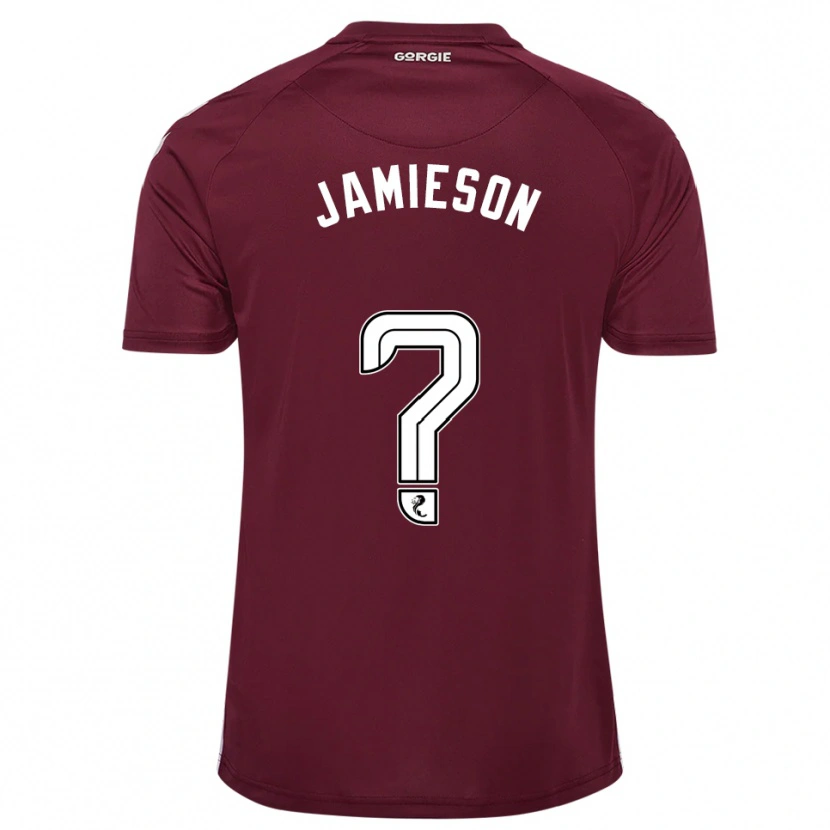Danxen Hombre Camiseta Finlay Jamieson #0 Borgoña Blanco 1ª Equipación 2025/26 La Camisa