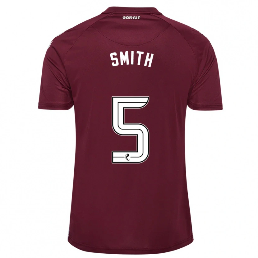 Danxen Hombre Camiseta Lucas Smith #5 Borgoña Blanco 1ª Equipación 2025/26 La Camisa