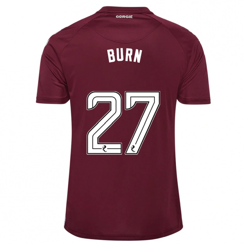 Danxen Hombre Camiseta Gregor Burn #27 Borgoña Blanco 1ª Equipación 2025/26 La Camisa