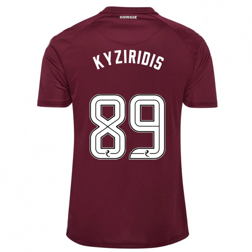 Danxen Hombre Camiseta Alexandros Kyziridis #89 Borgoña Blanco 1ª Equipación 2025/26 La Camisa