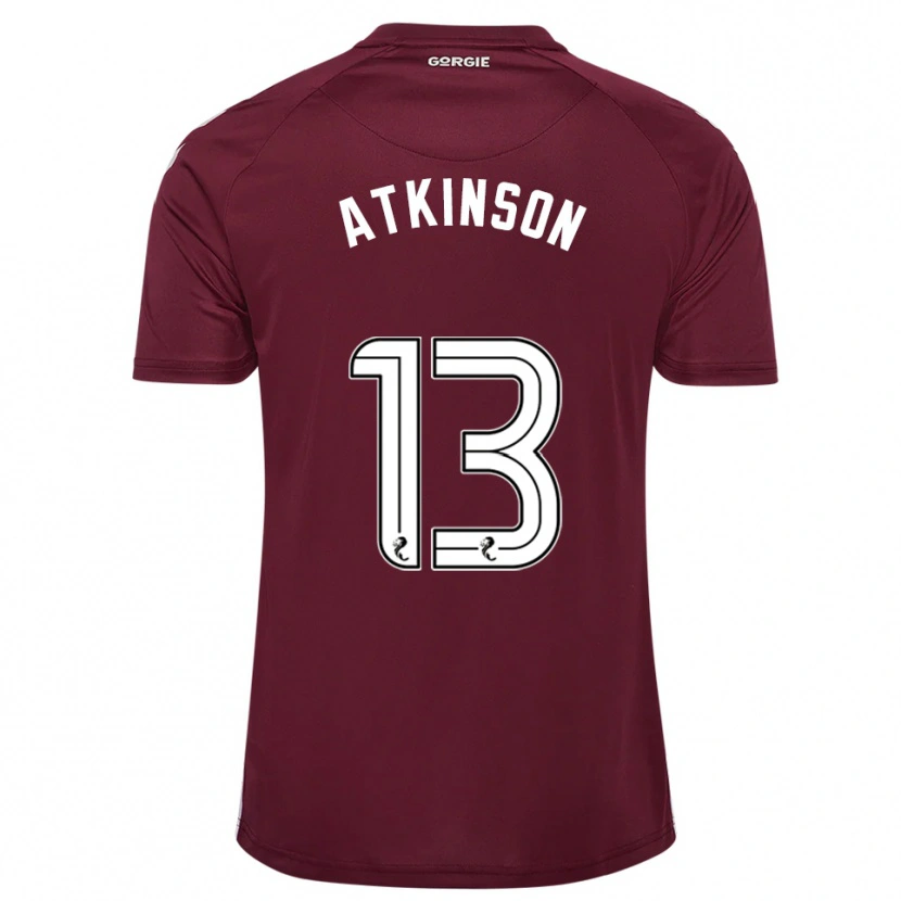 Danxen Hombre Camiseta Nathaniel Atkinson #13 Borgoña Blanco 1ª Equipación 2025/26 La Camisa