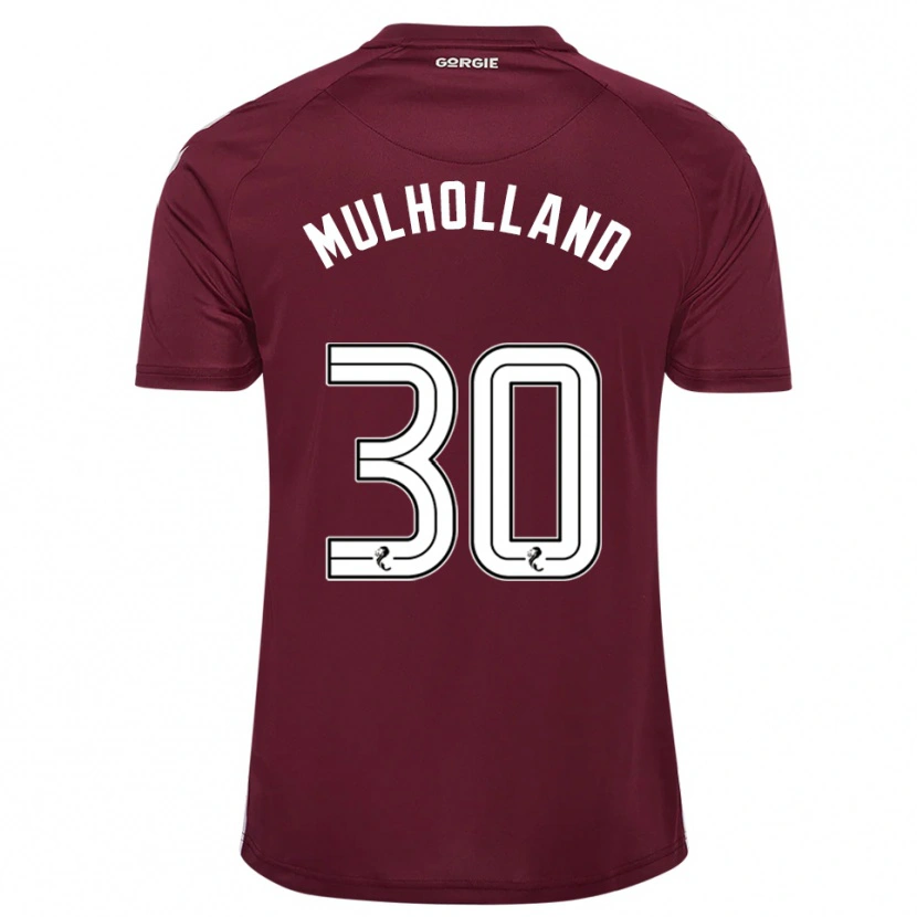 Danxen Hombre Camiseta James Mulholland #30 Borgoña Blanco 1ª Equipación 2025/26 La Camisa