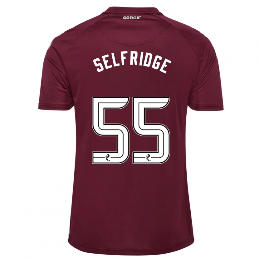 Danxen Hombre Camiseta Louis Selfridge #55 Borgoña Blanco 1ª Equipación 2025/26 La Camisa