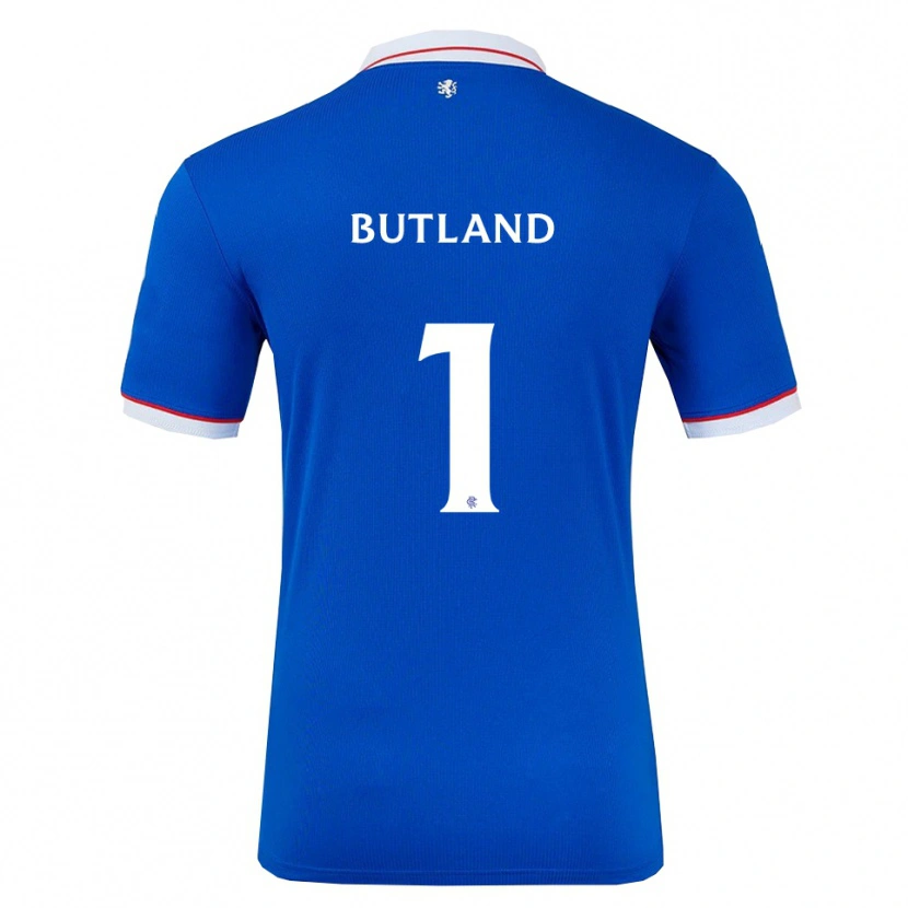 Danxen Hombre Camiseta Jack Butland #1 Azul Blanco 1ª Equipación 2025/26 La Camisa