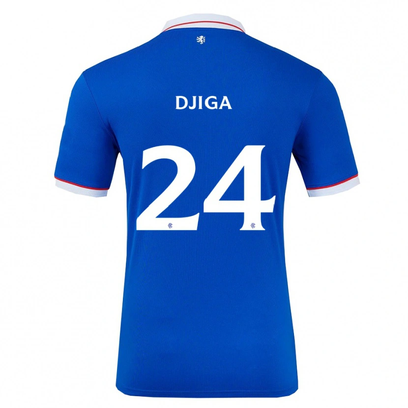 Danxen Hombre Camiseta Nasser Djiga #24 Azul Blanco 1ª Equipación 2025/26 La Camisa
