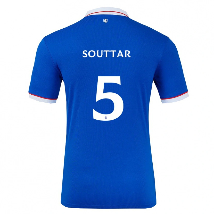 Danxen Hombre Camiseta John Souttar #5 Azul Blanco 1ª Equipación 2025/26 La Camisa