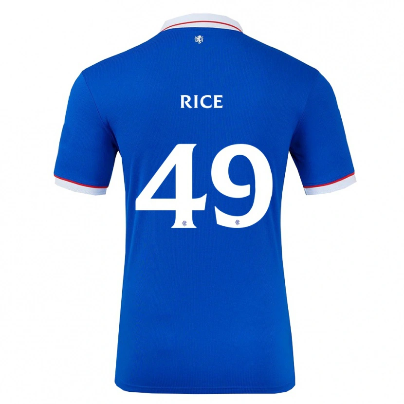 Danxen Hombre Camiseta Bailey Rice #49 Azul Blanco 1ª Equipación 2025/26 La Camisa