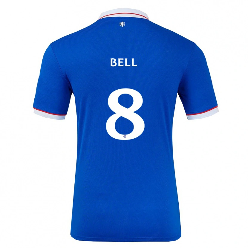 Danxen Hombre Camiseta Cameron Bell #8 Azul Blanco 1ª Equipación 2025/26 La Camisa