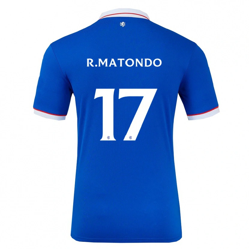 Danxen Hombre Camiseta Rabbi Matondo #17 Azul Blanco 1ª Equipación 2025/26 La Camisa
