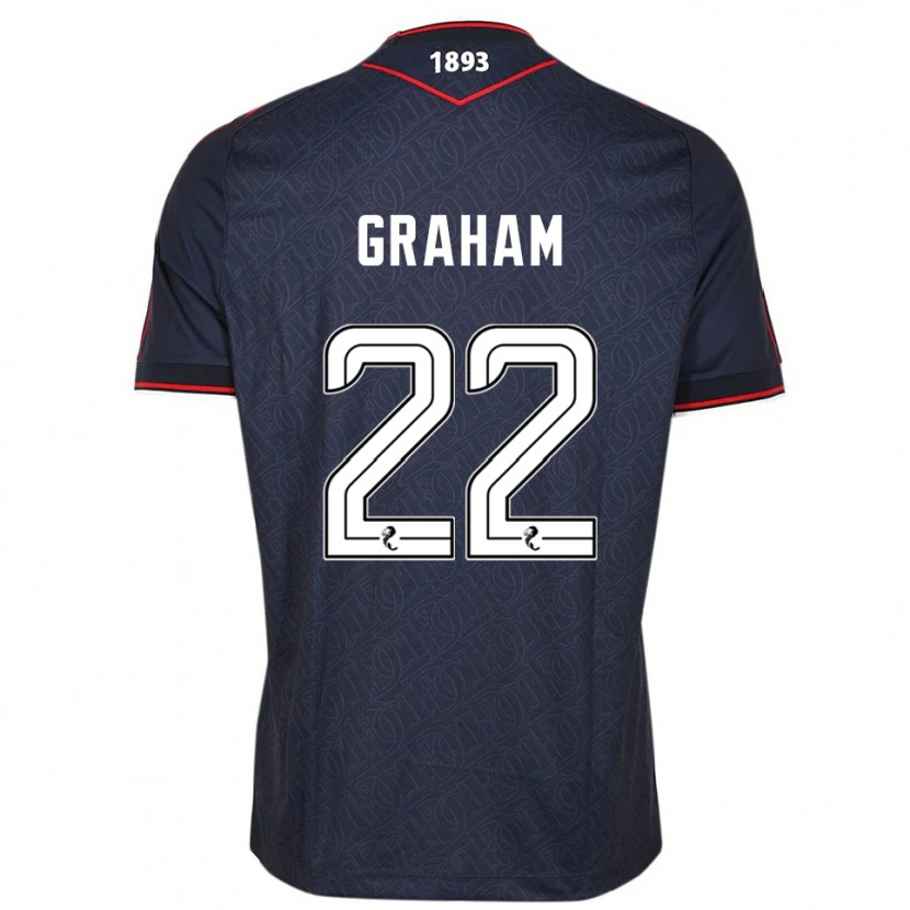 Danxen Hombre Camiseta Luke Graham #22 Azul Marino Blanco 1ª Equipación 2025/26 La Camisa