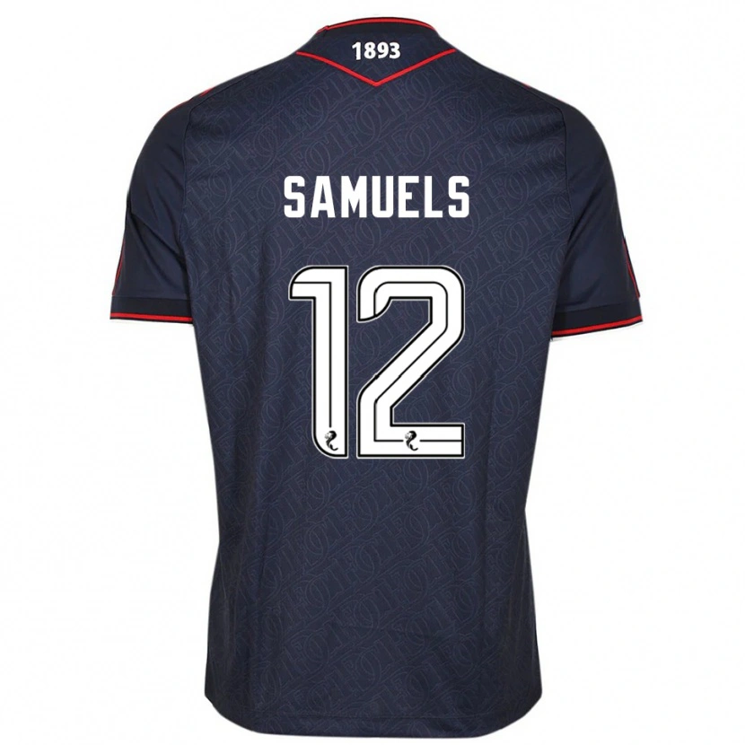 Danxen Hombre Camiseta Imari Samuels #12 Azul Marino Blanco 1ª Equipación 2025/26 La Camisa
