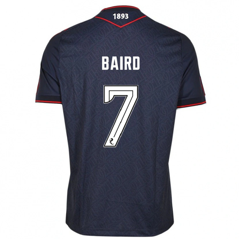 Danxen Hombre Camiseta Wallace Baird #7 Azul Marino Blanco 1ª Equipación 2025/26 La Camisa