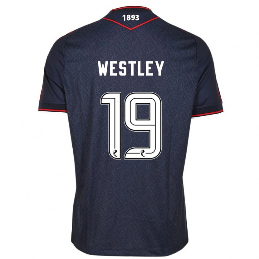 Danxen Hombre Camiseta Joe Westley #19 Azul Marino Blanco 1ª Equipación 2025/26 La Camisa