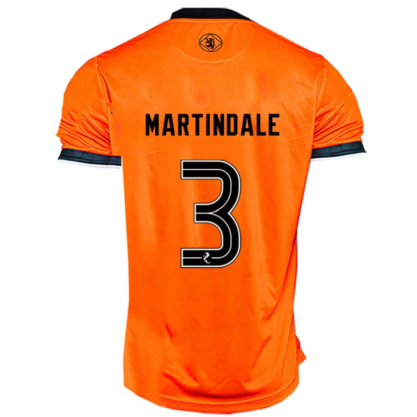 Danxen Hombre Camiseta Amilie Martindale #3 Naranja Negro 1ª Equipación 2025/26 La Camisa