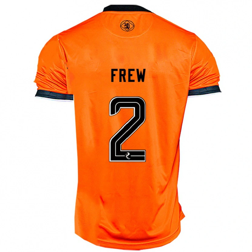 Danxen Hombre Camiseta Katie Frew #2 Naranja Negro 1ª Equipación 2025/26 La Camisa