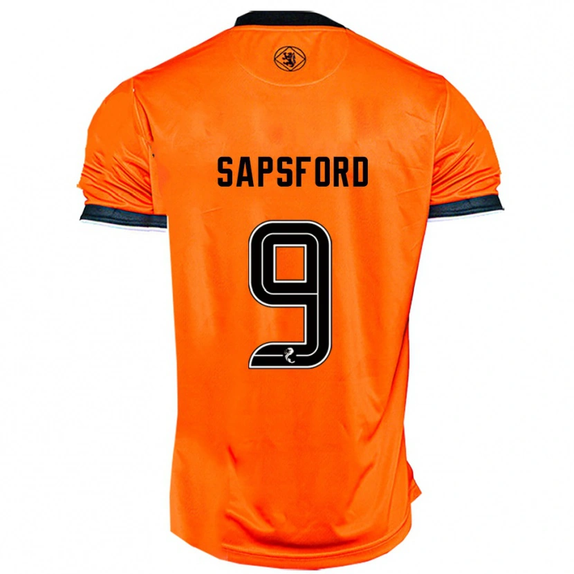 Danxen Hombre Camiseta Zachary Sapsford #9 Naranja Negro 1ª Equipación 2025/26 La Camisa